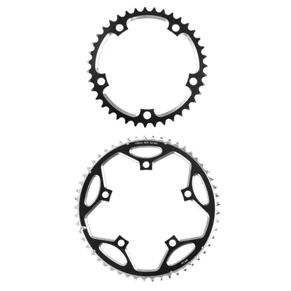 WEST BIKING YP0719273 Road Bike 56T-44T Double-Disc Aluminum Alloy Gears(Black) - Bicycle Chains & Rounds by WEST BIKING | Online Shopping UK | buy2fix