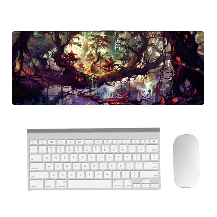 Hand-Painted Fantasy Pattern Mouse Pad, Size: 300 x 800 x 3mm Seaming(4 Tree Scenery) - Mouse Pads by buy2fix | Online Shopping UK | buy2fix