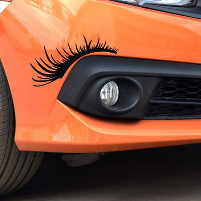 5 Pairs Car Big Lamp Eyebrow Sticker Sexy Eye Eyelash Car Sticker(Yellow) - In Car by buy2fix | Online Shopping UK | buy2fix