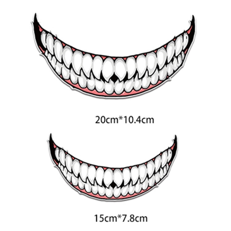 5 PCS J06 Motorcycle Helmet Sticker Large Teeth - In Car by buy2fix | Online Shopping UK | buy2fix