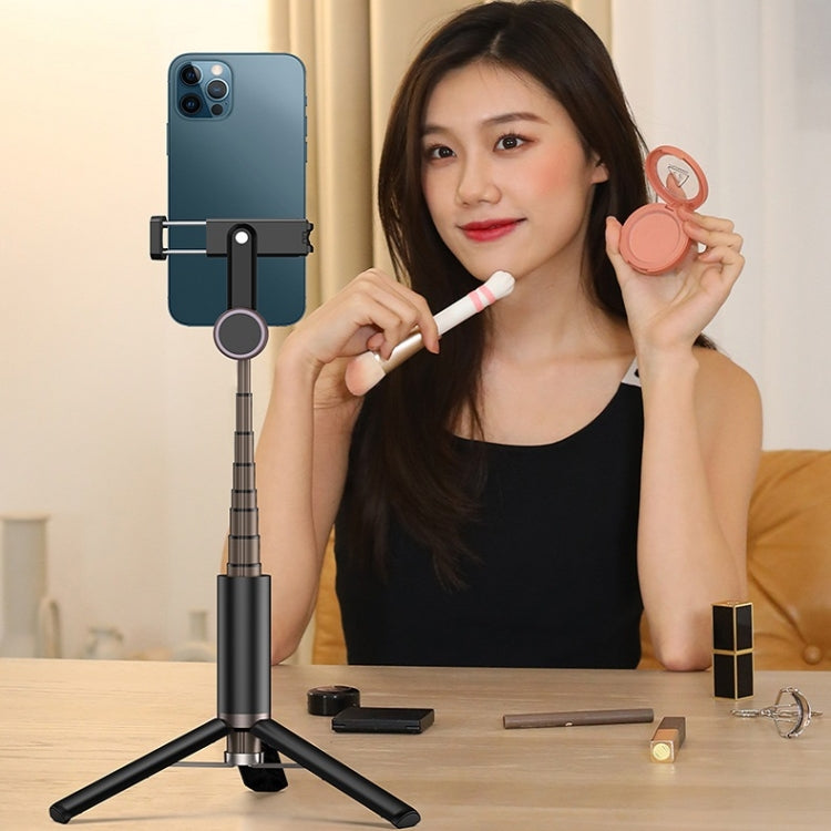 CYKE N-MY Integrated Tripod Bluetooth Live Selfie Stick(Black) - Selfie Sticks by CYKE | Online Shopping UK | buy2fix