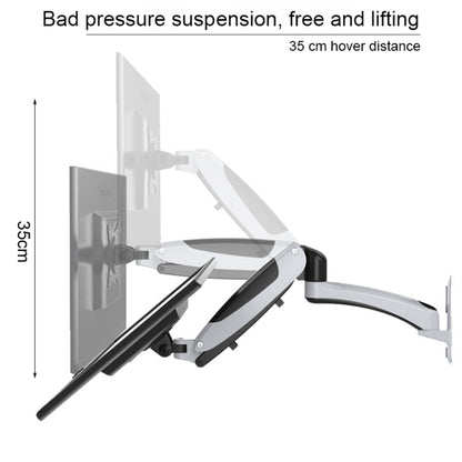 Gibbon Mounts GM112W Wall-Mounted Gas Spring Lifting Computer Monitor Stand(Factory Color) - Computer & Networking by Gibbon Mounts | Online Shopping UK | buy2fix