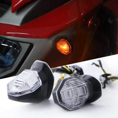 1 Pair Motorcycle Steering Lamp Small Shark LED Highlight(MK-100) - In Car by buy2fix | Online Shopping UK | buy2fix