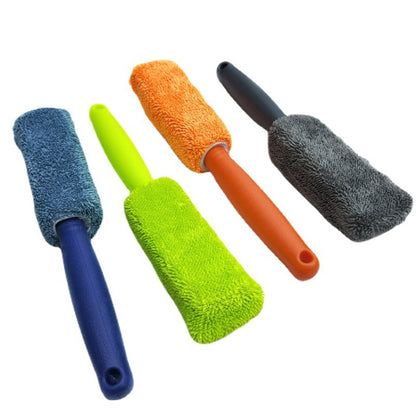 4 PCS  Fiber Long Shank Tire Brush(Orange) - In Car by buy2fix | Online Shopping UK | buy2fix