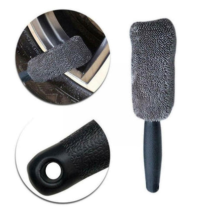 4 PCS  Fiber Long Shank Tire Brush(Grey) - In Car by buy2fix | Online Shopping UK | buy2fix