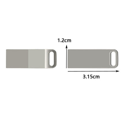 JHQG1 Step Shape Metal High Speed USB Flash Drives, Capacity: 64GB(Silver Gray) - USB Flash Drives by buy2fix | Online Shopping UK | buy2fix