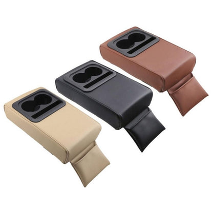 Car Armrest Box Increased Support With Rear Seat Water Cup Holder(Beige) - In Car by buy2fix | Online Shopping UK | buy2fix