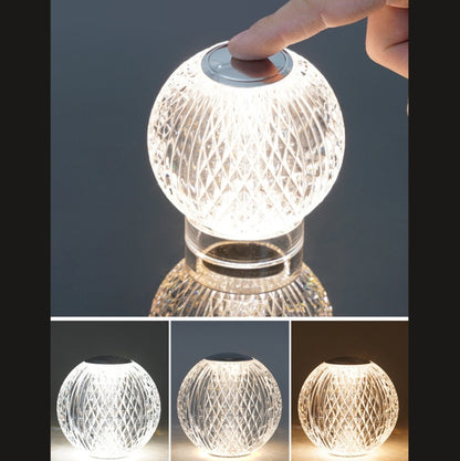 Crystal Ball Small Table Lamp USB Acrylic Night Light, Specification: MT2 80 x 80mm -  by buy2fix | Online Shopping UK | buy2fix
