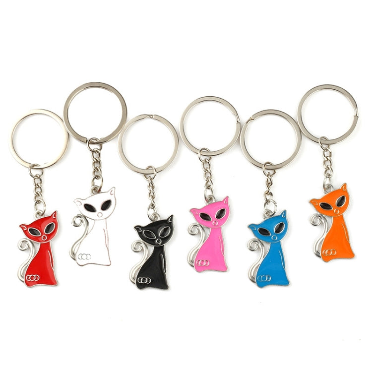 10 PCS Metal Paint Key Ring Car Pendant(Pink) - In Car by buy2fix | Online Shopping UK | buy2fix