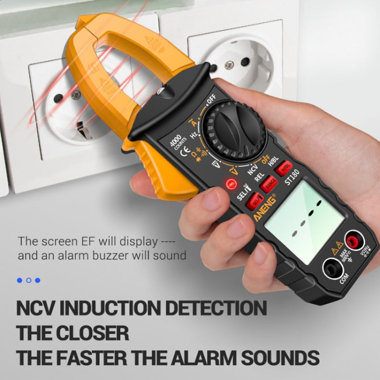 ANENG ST180 Digital Display Clamp AC & DC Intelligent Voltage Multimeter(Yellow) - Consumer Electronics by ANENG | Online Shopping UK | buy2fix