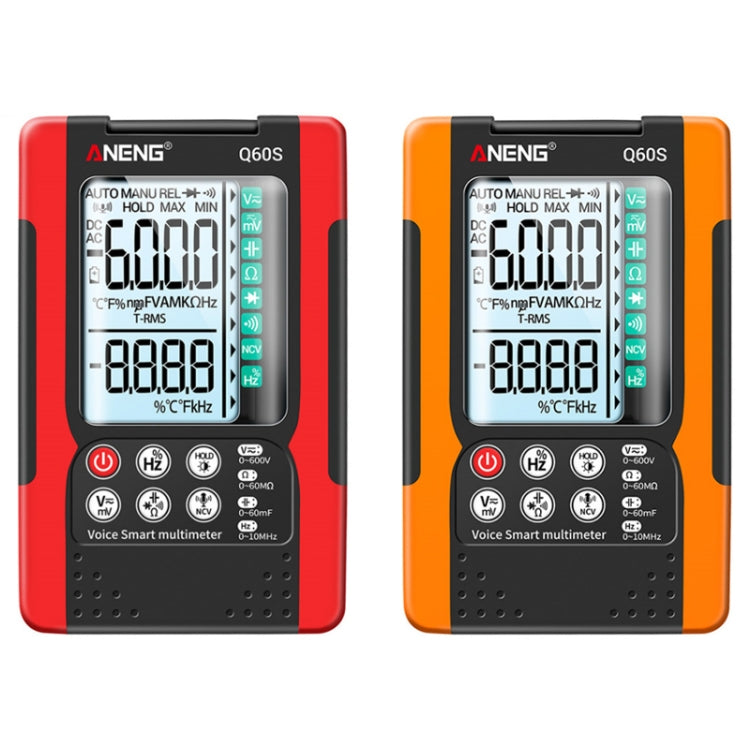 ANENG Automatic Intelligent High Precision Digital Multimeter, Specification: Q60s Voice Control(Red) - Digital Multimeter by ANENG | Online Shopping UK | buy2fix