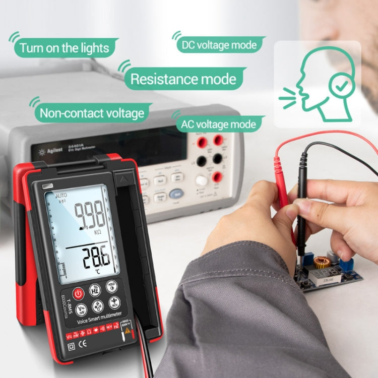 ANENG Automatic Intelligent High Precision Digital Multimeter, Specification: Q60s Voice Control(Red) - Digital Multimeter by ANENG | Online Shopping UK | buy2fix