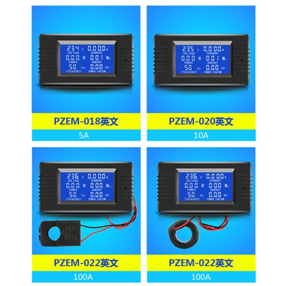 Peacefair English Version Multifunctional AC Digital Display Power Monitor, 100A (Open and Close CT) - Consumer Electronics by Peacefair | Online Shopping UK | buy2fix