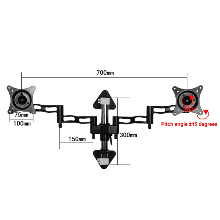 Gibbon Mounts D08W-300  Monitor Bracket Dual Screen Wall Bracket Splicing Computer Bracket - Computer & Networking by Gibbon Mounts | Online Shopping UK | buy2fix