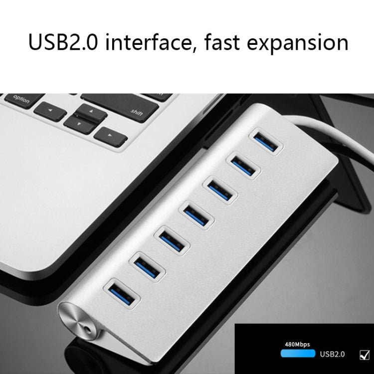 THL059 USB2.0 7 In 1 Aluminum Alloy HUB(7 Ports) - USB 2.0 HUB by buy2fix | Online Shopping UK | buy2fix