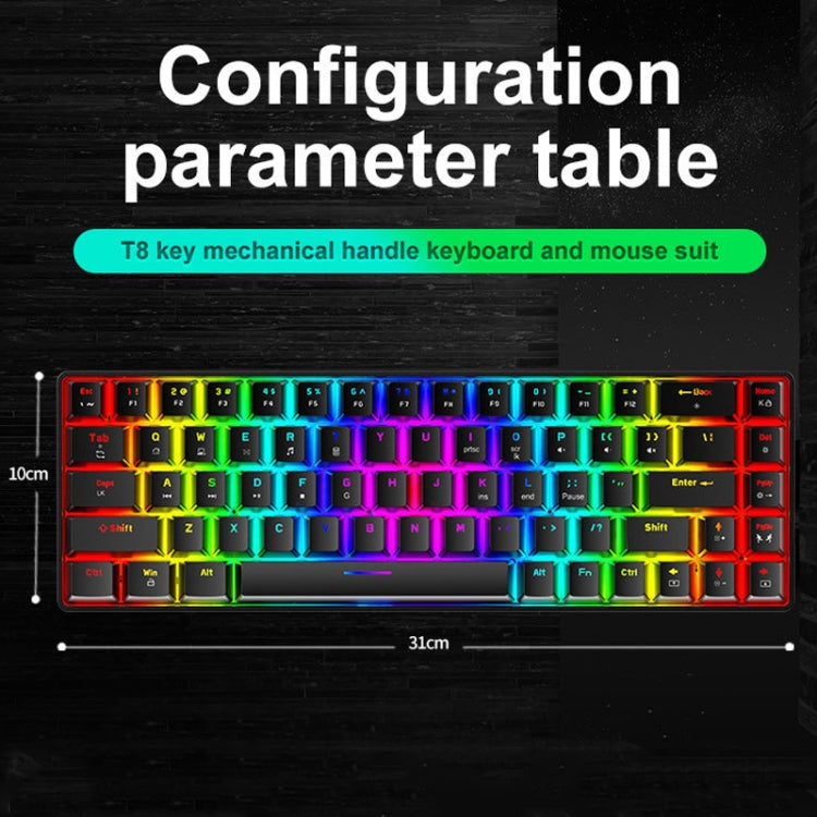 ZIYOU LANG T8 68 Keys RGB Luminous Gaming Mechanical Keyboard, Cable Length:1.6m(Black Tea Shaft) - Wired Keyboard by ZIYOU LANG | Online Shopping UK | buy2fix