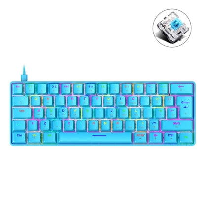 ZIYOU LANG T60 62-Key RGB Luminous Mechanical Wired Keyboard, Cable Length:1.5m(Blue Green Shaft) - Wired Keyboard by ZIYOU LANG | Online Shopping UK | buy2fix