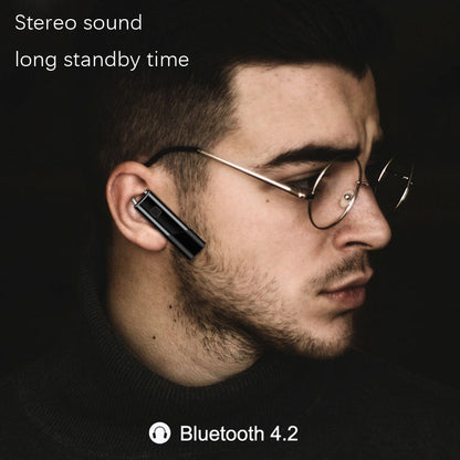 Single Ear 4.2 Bluetooth Headset Stereo HIFI Sports Wireless Bluetooth Headset(A2 White) - Bluetooth Earphone by buy2fix | Online Shopping UK | buy2fix