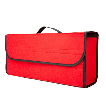 2 PCS Car Trunk Felt Folding Storage Box Car Finishing Box(Red Large) - In Car by buy2fix | Online Shopping UK | buy2fix