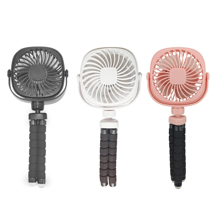 Octopus Stroller Deformation Fan Desktop Portable Handheld USB Small Fan, Colour: 1200mAh White - Electric Fans by buy2fix | Online Shopping UK | buy2fix