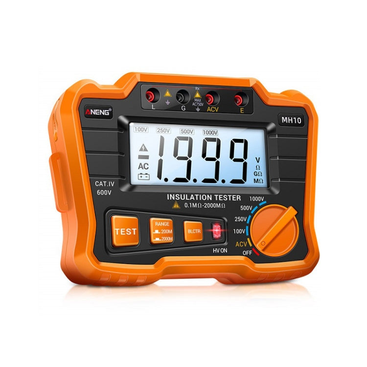 ANENG MH10 Digital High Precision Insulation Resistance Tester(Orange) - Battery & Resistance Tester by ANENG | Online Shopping UK | buy2fix