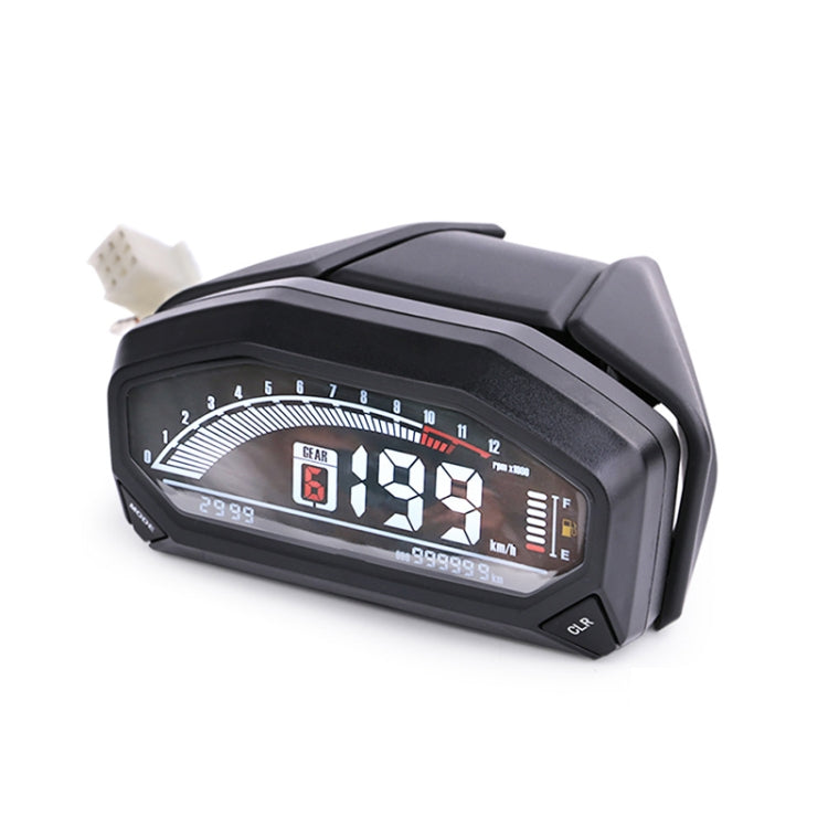 Motorcycle Universal LCD Instrument HD Display Speed Table 6 File Electronic Digital Table - In Car by buy2fix | Online Shopping UK | buy2fix