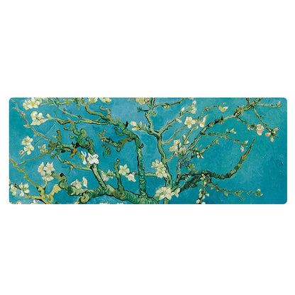 300x800x1.5mm Unlocked Am002 Large Oil Painting Desk Rubber Mouse Pad(Apricot Flower) - Mouse Pads by buy2fix | Online Shopping UK | buy2fix