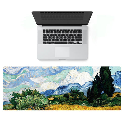 300x800x1.5mm Unlocked Am002 Large Oil Painting Desk Rubber Mouse Pad(Seaside Boat) - Mouse Pads by buy2fix | Online Shopping UK | buy2fix