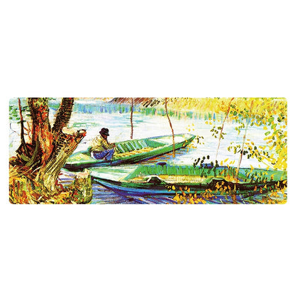 400x900x2mm Locked Am002 Large Oil Painting Desk Rubber Mouse Pad(Fisherman) - Mouse Pads by buy2fix | Online Shopping UK | buy2fix