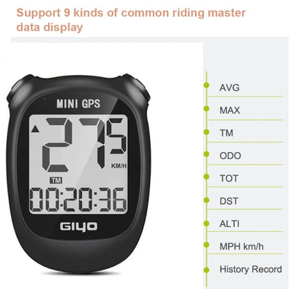 GIYO M3 LCD Display Bike GPS Cycling Computer Wireless Road Bicycle Stopwatch Velocimeter(White) - Speedometers by GIYO | Online Shopping UK | buy2fix