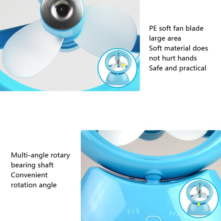 Mini USB Rechargeable Spray Fan Student Dormitory Office Desktop Mute Fan(Frosted Sky Blue) - Consumer Electronics by buy2fix | Online Shopping UK | buy2fix