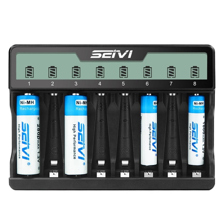 SEIVI On-Screen Eight-Slot Cradle Charging NiMH Battery USB Charger(SW-8NP) - Charger & Converter by SEIVI | Online Shopping UK | buy2fix