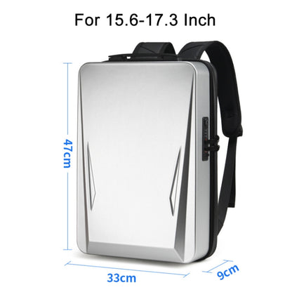 Men PC Hard Shell Gaming Computer Backpack For 15.6-17.3 Inch(Silver) - Backpack by buy2fix | Online Shopping UK | buy2fix