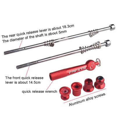 FMFXTR Mountain Bicycles Flower Drum Fast Disassembly Rod(Red) - Outdoor & Sports by FMFXTR | Online Shopping UK | buy2fix