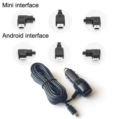 2 PCS Car Charger Fast Charging Driving Recorder Supply Line, Style: 1.5A+2.4A(Mini Right Bend) - In Car by buy2fix | Online Shopping UK | buy2fix