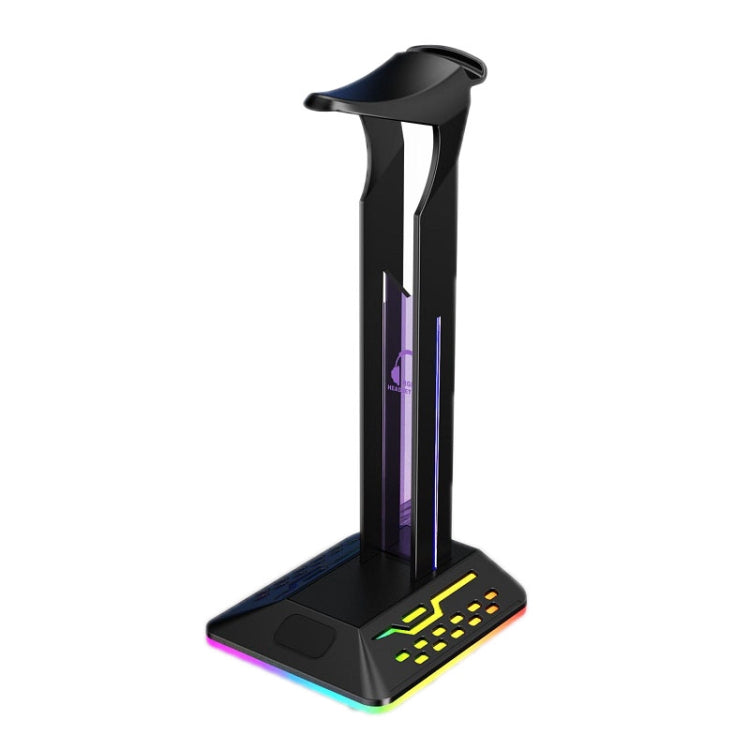 Dual USB RGB Color Changing Gaming Headset Stand(Black) - Headset Stand by buy2fix | Online Shopping UK | buy2fix