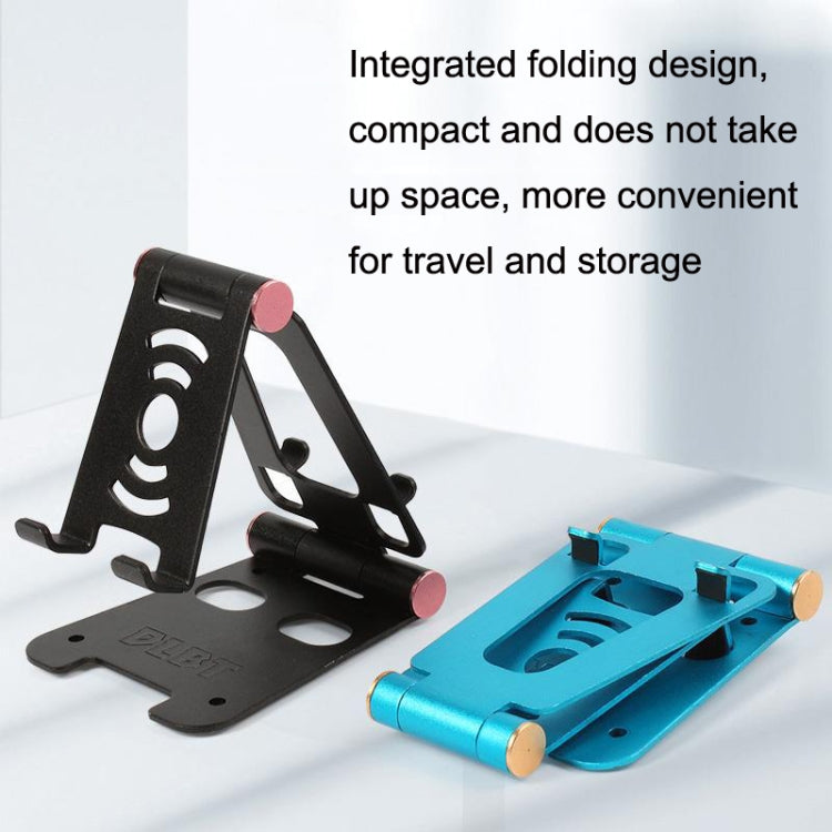 XY-02 Folding Live Aluminum Alloy Desktop Tablet Computer Mobile Phone Bracket(Black) - Desktop Holder by buy2fix | Online Shopping UK | buy2fix