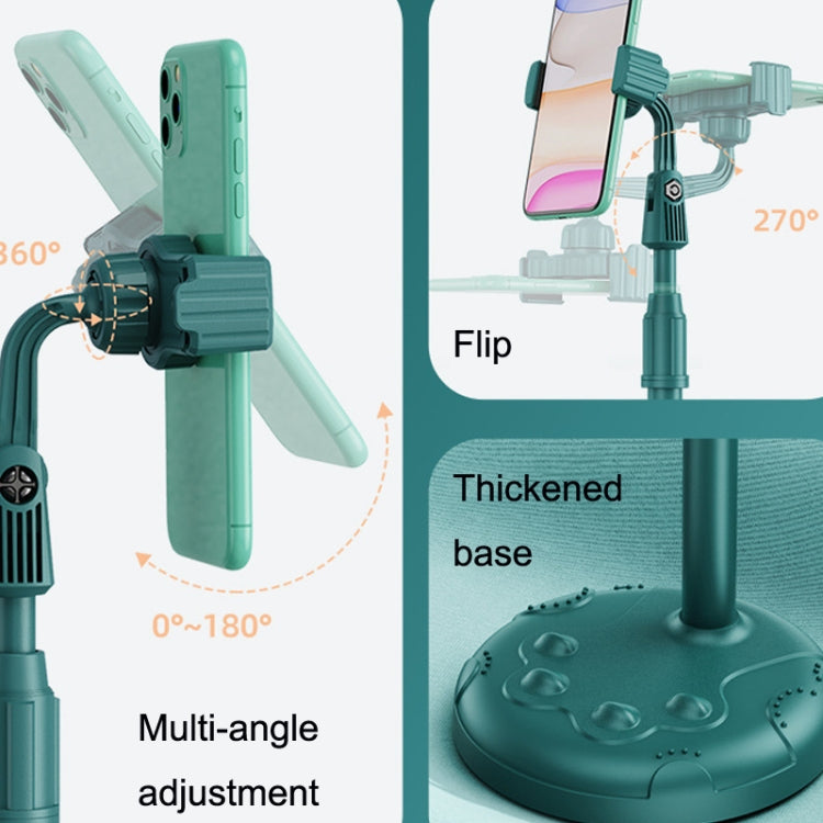 2 PCS Mobile Phone Live Bracket Computer Desktop Online Class Telescopic Overhead Frame(Dark Green) - Consumer Electronics by buy2fix | Online Shopping UK | buy2fix