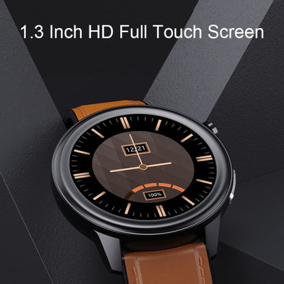 LOANIY E80 1.3 Inch Heart Rate Detection Smart Watch, Color: Black Leather - Smart Watches by LOANIY | Online Shopping UK | buy2fix