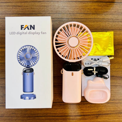 USB Handheld Digital Display Folding Aromatherapy Fan, Battery Capacity: 4000mAh(N15 White) - Consumer Electronics by buy2fix | Online Shopping UK | buy2fix