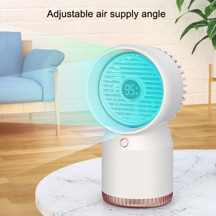 Spray Humidified LED Digital Display Office Home Fan, Style: USB Direct Plug(Blue) - Consumer Electronics by buy2fix | Online Shopping UK | buy2fix