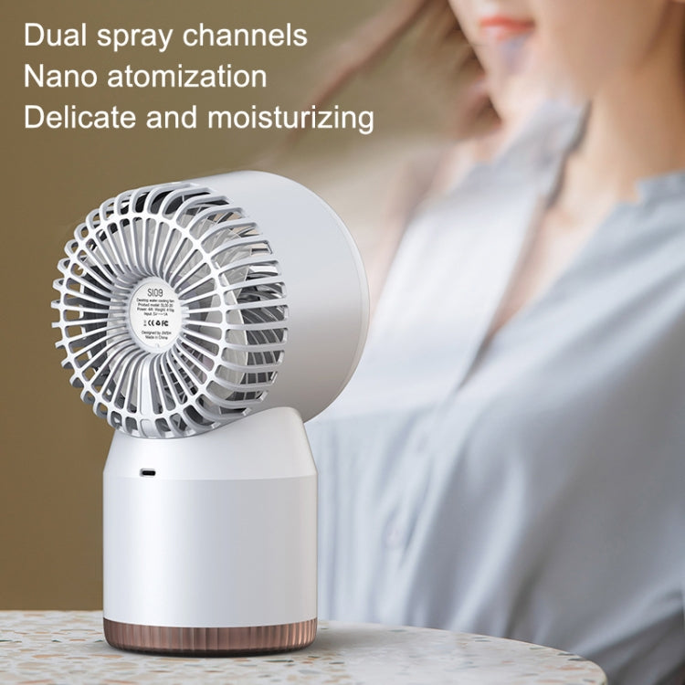 Spray Humidified LED Digital Display Office Home Fan, Style: USB Direct Plug(Blue) - Consumer Electronics by buy2fix | Online Shopping UK | buy2fix