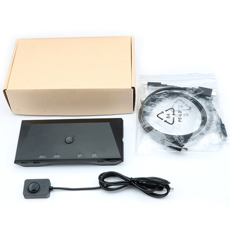 2 In 1 Out 4K 60Hz Type-C Notebook Dedicated KVM Switch(Black) - Others by buy2fix | Online Shopping UK | buy2fix