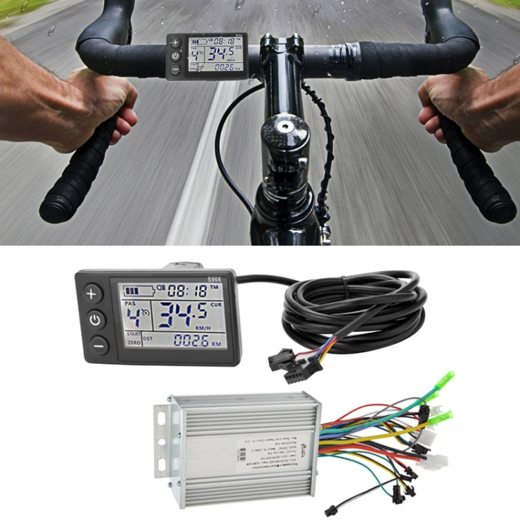 S866 36V-60V  450W-500W 9-tube Brushless Smart Electric Vehicle Controller LCD SpeedMeter Kit - Speedometers by buy2fix | Online Shopping UK | buy2fix