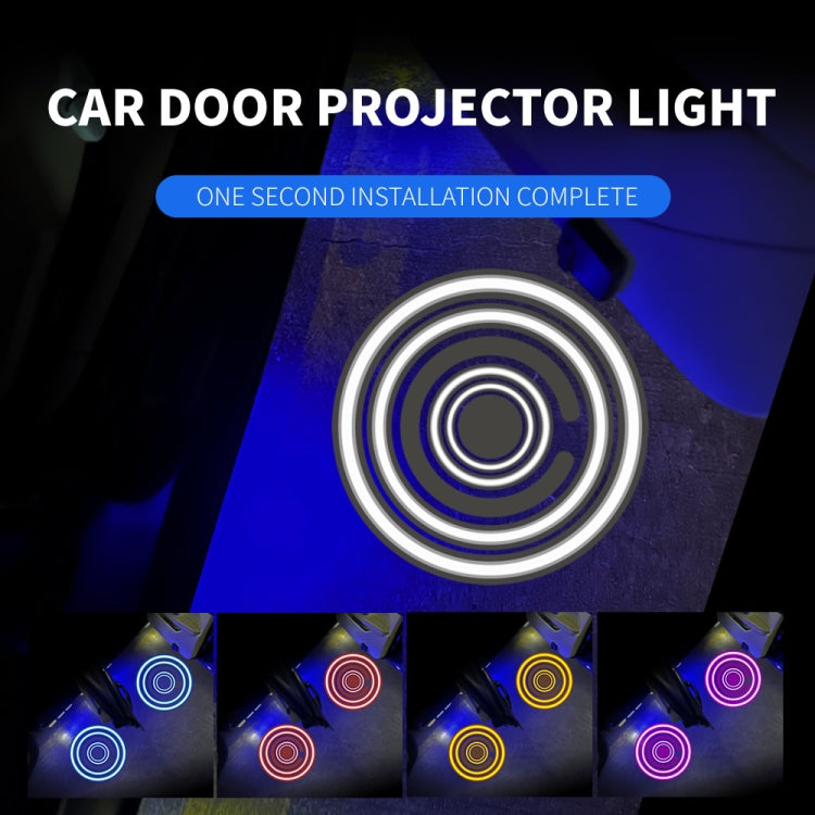 LED Infrared Induction Car Door Welcome Light Night Projection Ambient Light, Specification: Radish (Yellow)(1 Pair/Box) - In Car by buy2fix | Online Shopping UK | buy2fix