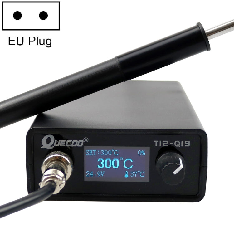 QUECOO 1.3 Inch Display Soldering Station with Handle, Set: EU Plug (Q19+M8) - Electric Soldering Iron by QUECOO | Online Shopping UK | buy2fix