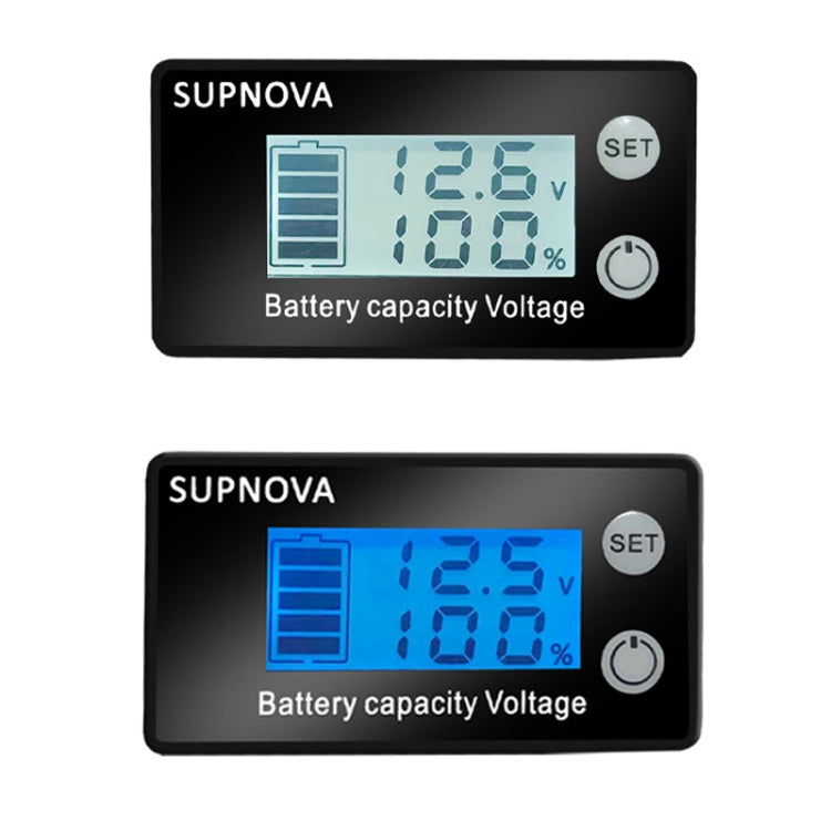 SUPNOVA LCD Two-wire Voltage and Electricity Meter DC Digital Display Voltmeter(Blue) - Battery & Resistance Tester by SUPNOVA | Online Shopping UK | buy2fix