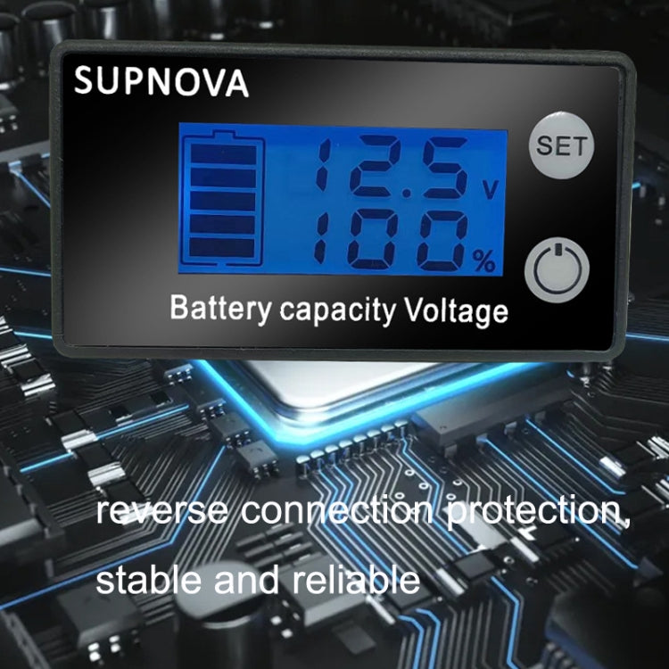 SUPNOVA LCD Two-wire Voltage and Electricity Meter DC Digital Display Voltmeter(Blue) - Battery & Resistance Tester by SUPNOVA | Online Shopping UK | buy2fix