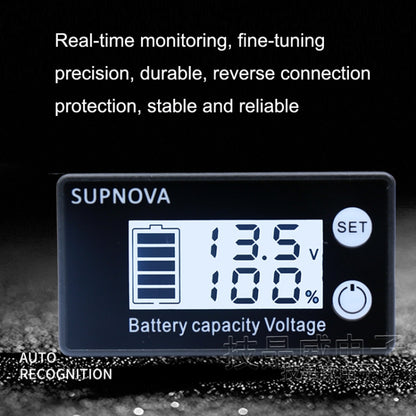 SUPNOVA LCD Two-wire Voltage and Electricity Meter DC Digital Display Voltmeter(Blue) - Battery & Resistance Tester by SUPNOVA | Online Shopping UK | buy2fix