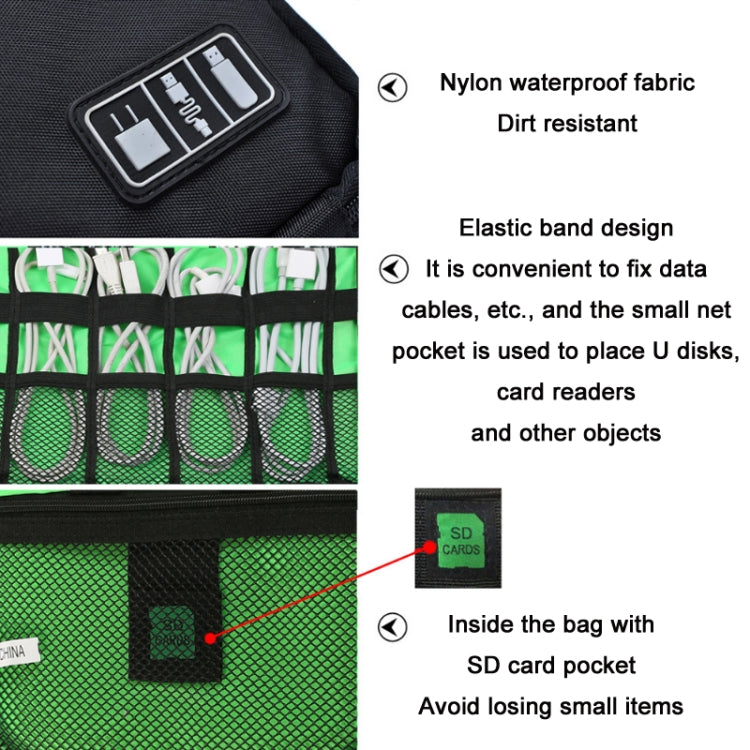 Multifunctional Portable Mobile Phone Digital Accessories U Disk Storage Bag, Color: Green - Other by buy2fix | Online Shopping UK | buy2fix